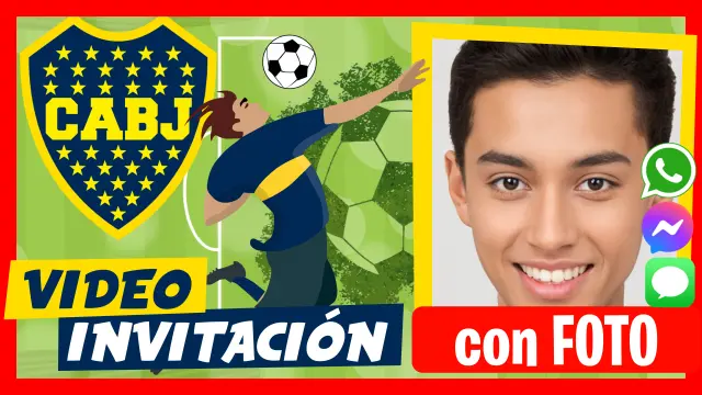 Video Invitación Fiesta Cumpleaños Fútbol Boca
