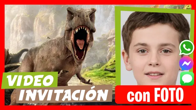 Invitación en Video de Jurassic World Dinosaurios Cumpleaños