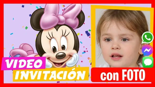 Video Invitación Personalizada de Minnie Bebé