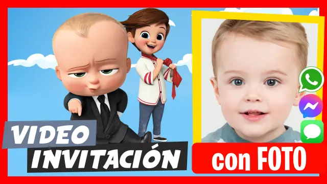 Invitación en Video de Bebé Jefazo Cumpleaños