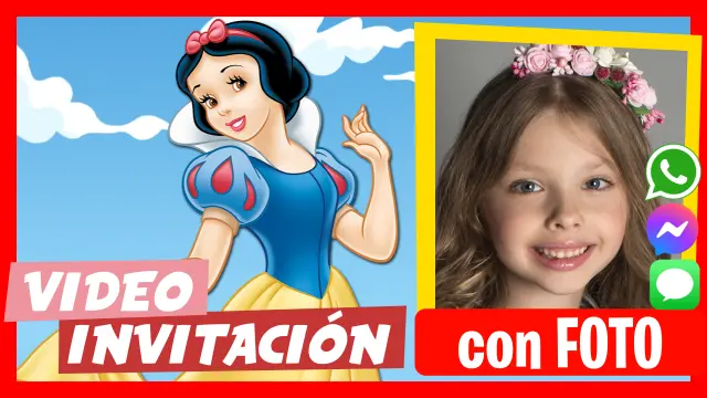 Invitación en Video de Blanca Nieves Cumpleaños