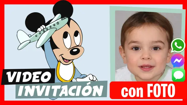 Video Invitación Mickey Bebé