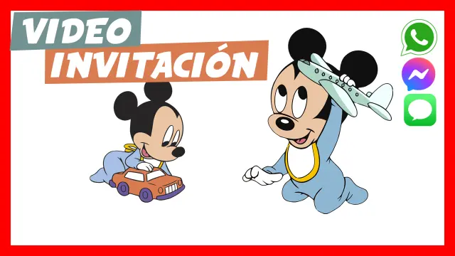 Video Invitación Baby Shower Mickey