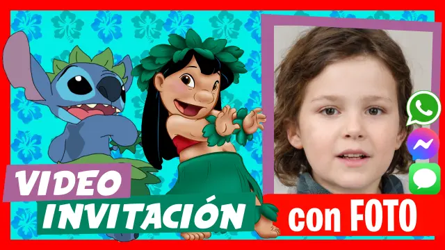 Video Invitación de Cumpleaños Lilo y Stitch