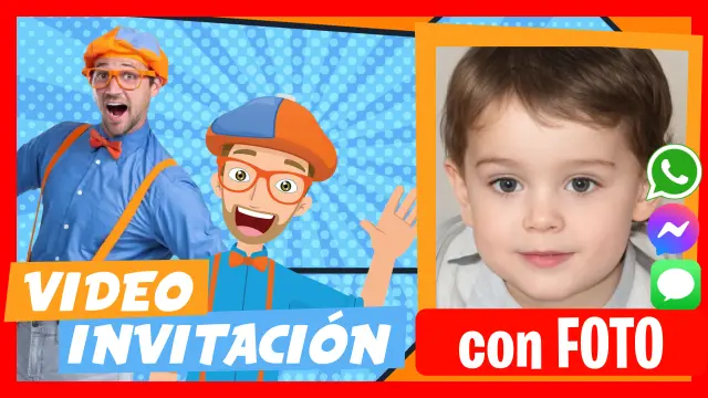 Blippi - Descubre nuestras video invitaciones personalizadas.