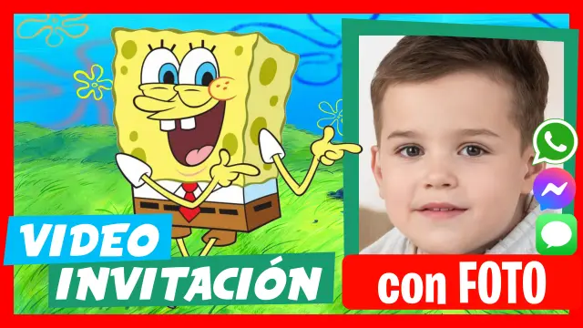 Invitación en Video de Bob Esponja Cumpleaños