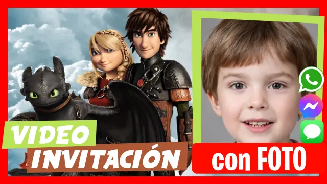 Invitación en Video de Cómo entrenar a tu Dragón? Cumpleaños