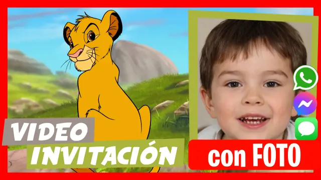 Invitación en Video de Rey León Cumpleaños