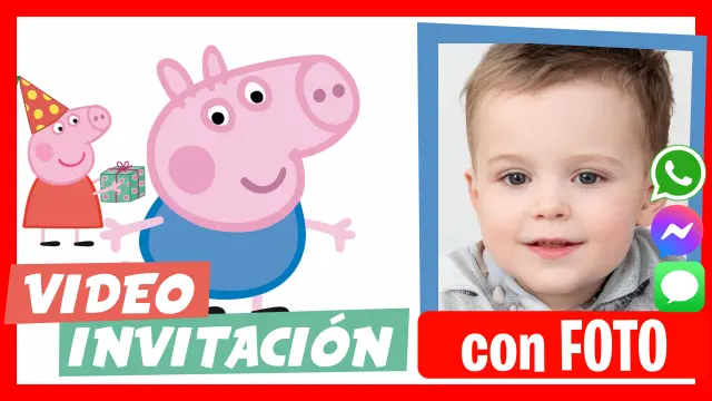 Invitación en Video de Peppa Pig Cumpleaños
