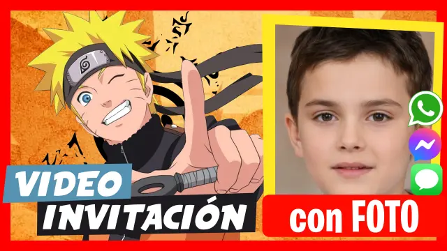 Naruto - Descubre nuestras video invitaciones personalizadas.