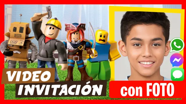Invitación en Video de Roblox Cumpleaños