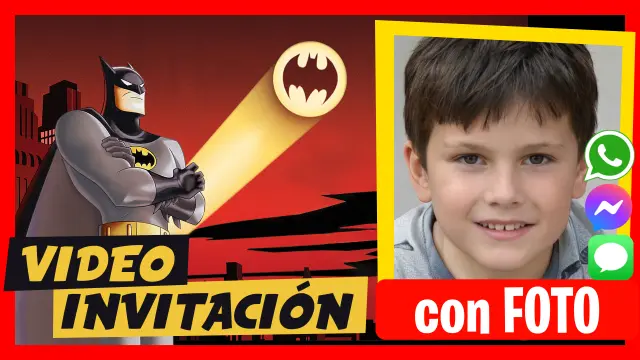 Video Invitación Personalizada de Batman Cumpleaños Infantil