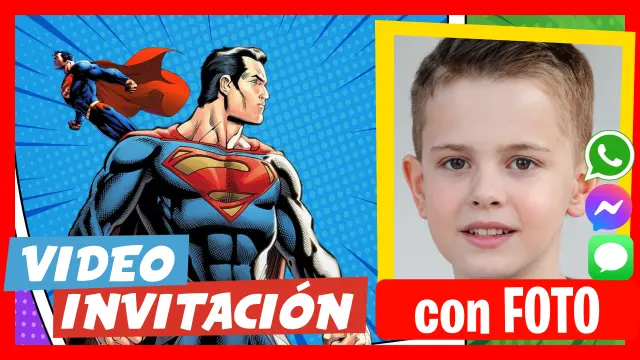 Invitación en Video de Superman Cumpleaños