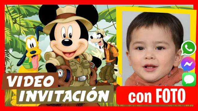 Video Invitación Mickey Safari