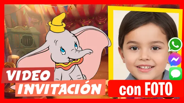 Dumbo - Descubre nuestras video invitaciones personalizadas.
