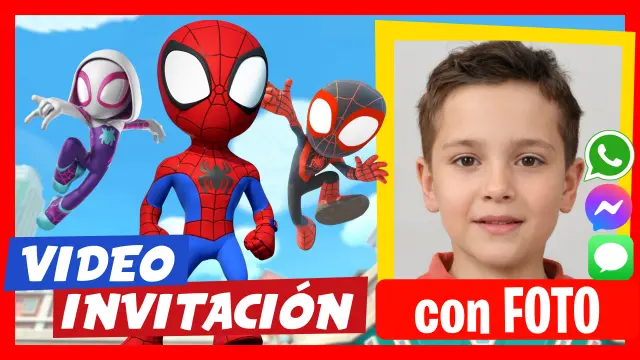 Invitación en Video de Spidey y sus sorprendentes amigos Cumpleaños