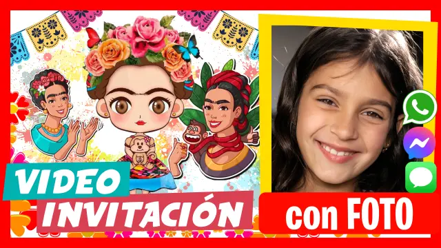 Frida Kahlo - Descubre nuestras video invitaciones personalizadas.