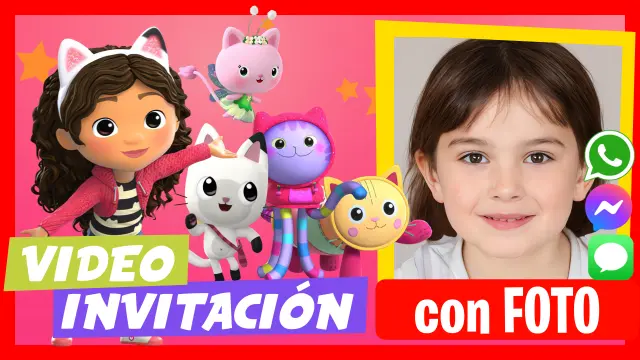 Invitación en Video de La casa de muñecas de Gabby Cumpleaños