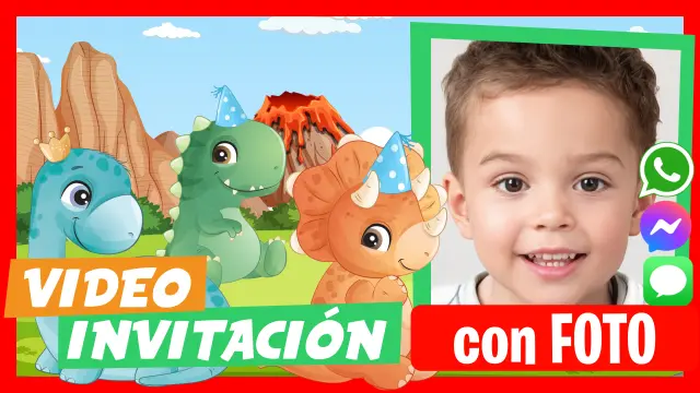 Video Invitación Dinosaurios Bebes