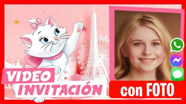 Marie Los Aristogatos - Descubre nuestras video invitaciones personalizadas.