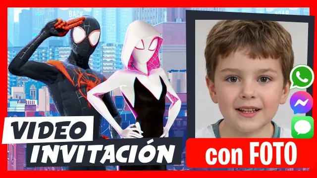 Invitación Miles Morales y Gwen Stacy Ghost Spider