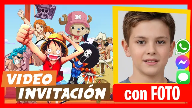 Invitación en Video de One Piece Cumpleaños