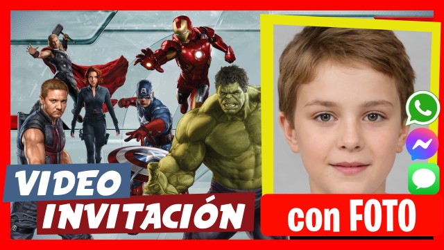 Invitación Whatsapp Avengers Marvel