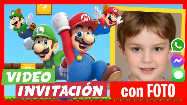 Video Invitación Mario Bros Fiesta Cumpleaños
