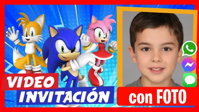 Video Invitación Sonic Fiesta Cumpleaños