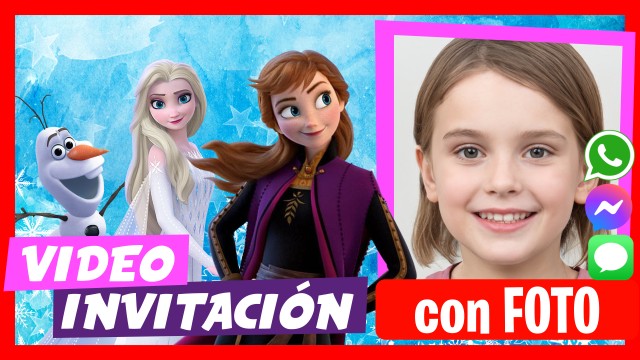 Invitación Whatsapp Frozen Fiesta