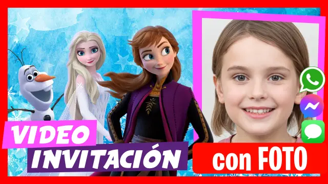 Invitación en Video de Cumpleaños Frozen