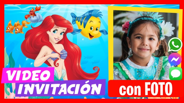 Invitación Whatsapp Fiesta La Sirenita