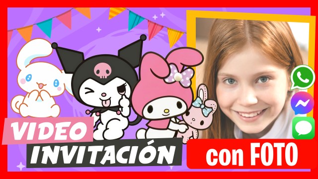 Invitación Whatsapp Kuromi Cinnamoroll My Melody