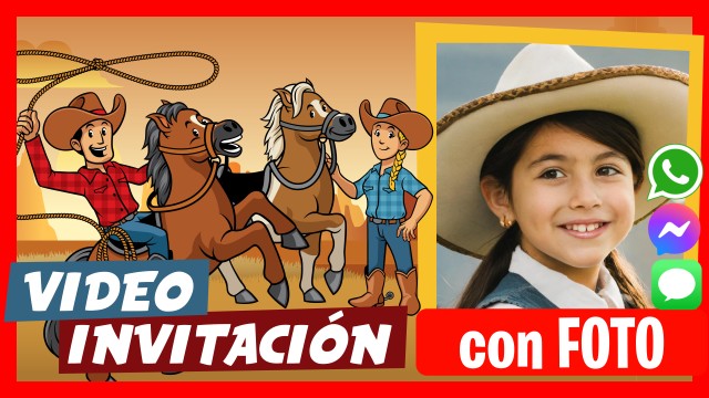 Invitación Whatsapp Cowboy Vaquera