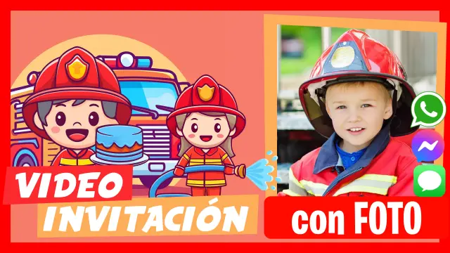 Hacer Video Invitación Bombero
