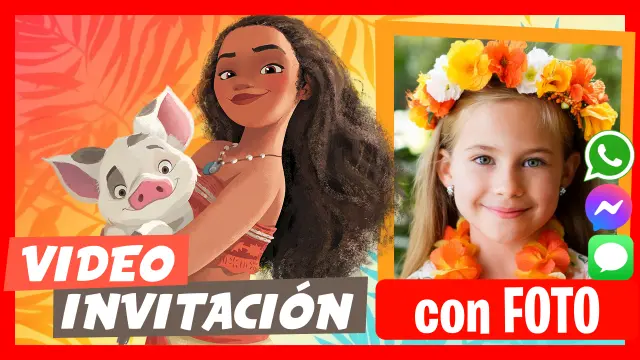 Video Invitación Moana y Maui Fiesta Cumpleaños