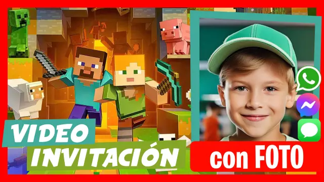 Video Invitación Minecraft Fiesta Cumpleaños