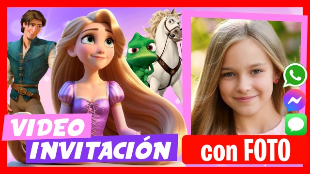 Invitación Whatsapp Rapunzel Party