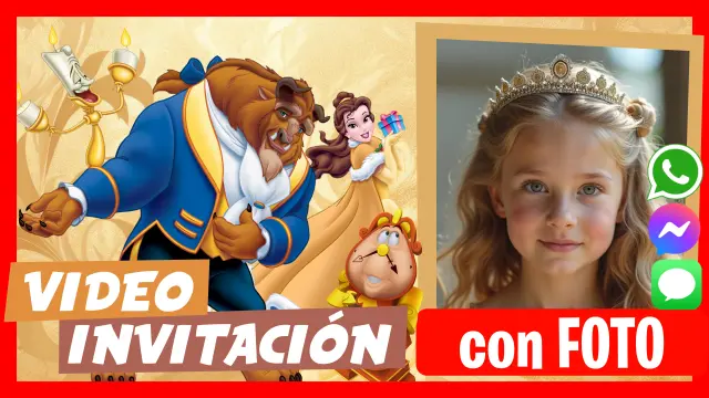 Hacer Video Invitación La Bella y La Bestia