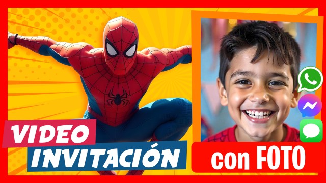 Invitación Whatsapp Spider-Man Party