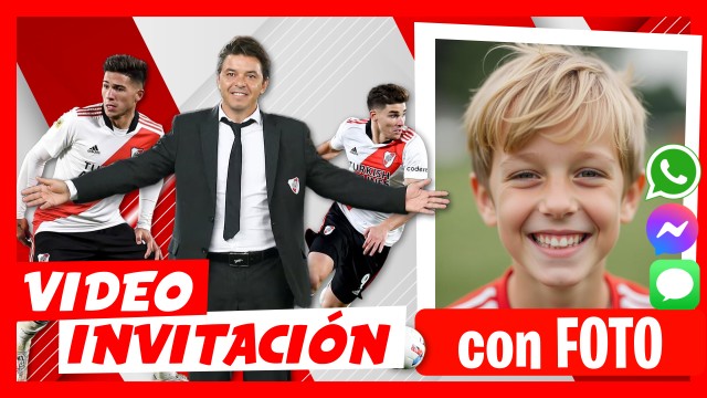 Invitación Whatsapp River Plate Fiesta