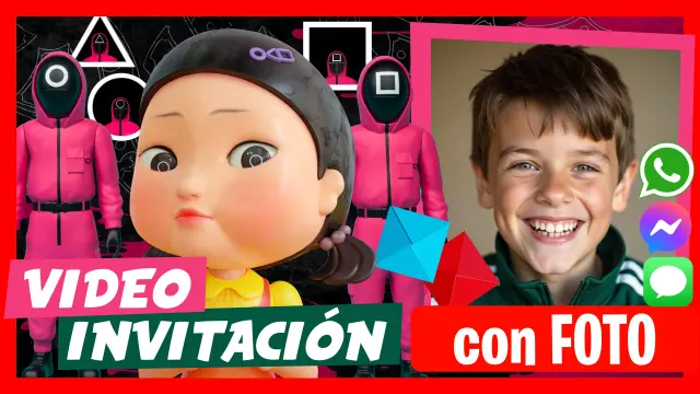 Hacer Video Invitación Juego del Calamar