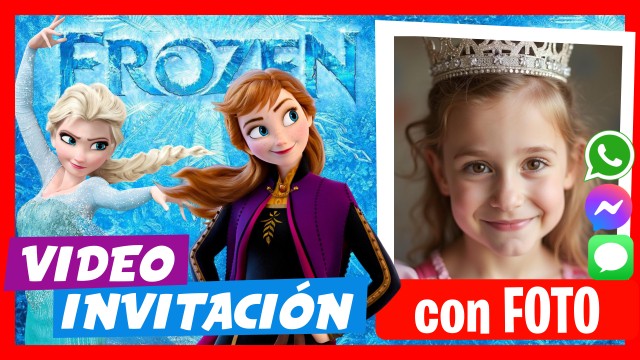 Invitación Whatsapp Frozen Elsa y Anna