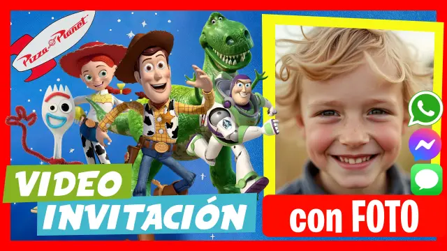 Video Invitación Toy Story Woody Jessie Buzz Lightyear Fiesta Cumpleaños