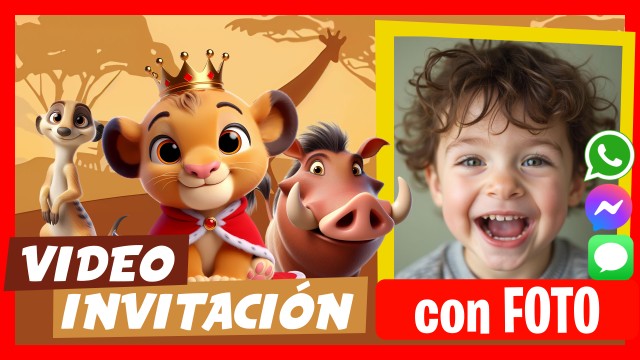 Invitación Whatsapp Rey León Baby