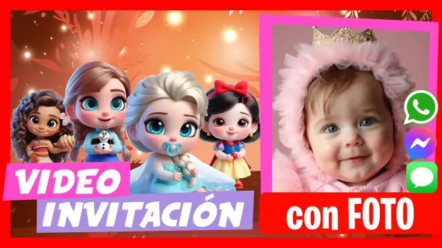 Hacer Video Invitación Princesas Baby