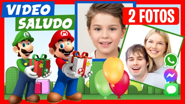 Video Saludo Personalizado de Mario Bros