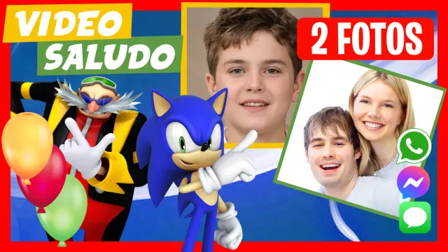 Video Saludo Personalizado de Sonic Cumpleaños Infantil