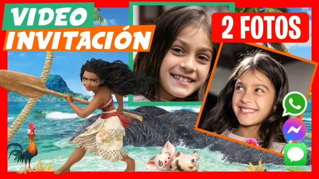 Invitación de Cumpleaños de Moana