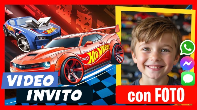 Invito Whatsapp Hot Wheels Party